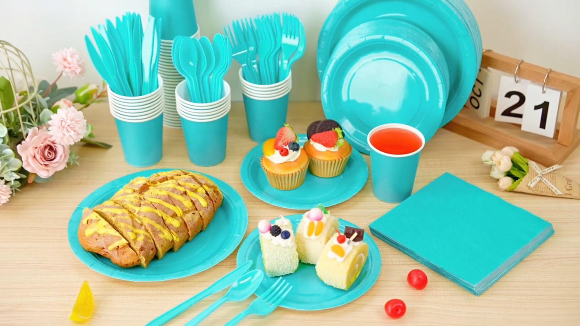 Amazon.com: durony 350 Pieces Teal Blue Party Supplies Teal Blue